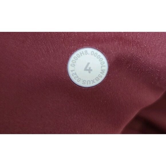 Lululemon Fast and Free Leggings Womens Size 4 Multiple Pockets Red Activewear - Picture 8 of 8